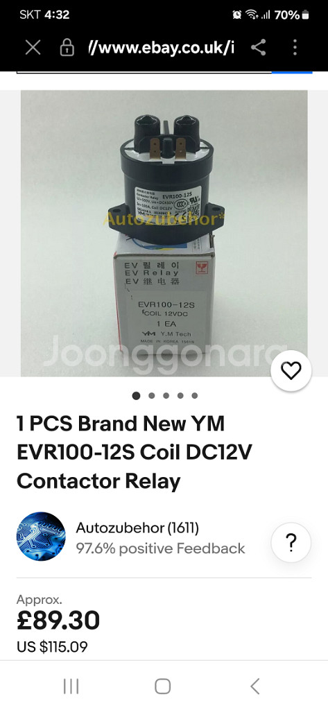 EVR100-12S 컨텍터 릴레이 직류계전기--6