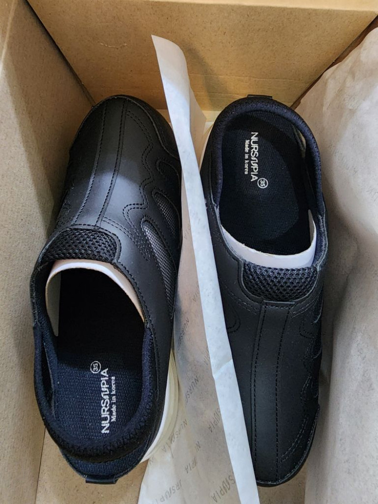 너스피아 간호화 235 에어쿠션 샌들형 블랙 이미지