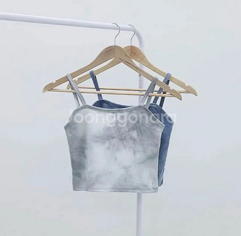에이블리 크롭 끈 나시 브코즈 슬림핏 물나염 타 이다이--0