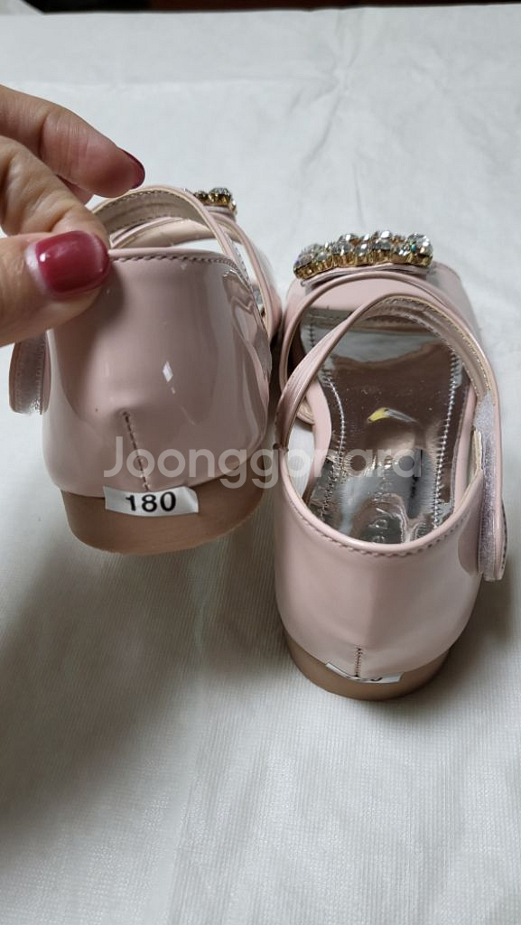 아동 180 스퀘어 큐빅 샌들(새상품)--3