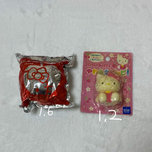 (미개봉) 고전키티 키티사과해피밀 키티삑삑장난감