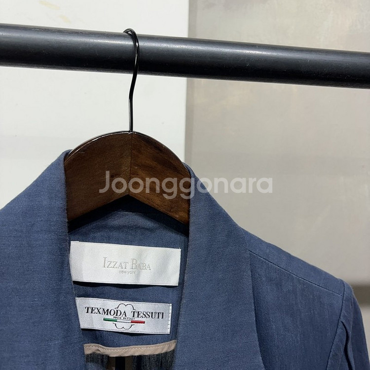(85) 아이잗바바 클래식 더블버튼 린넨 블레이저 자켓--1