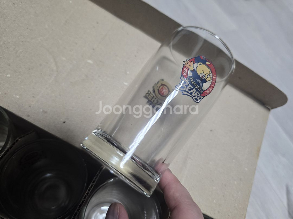 오비라거 오비베어스(두산베어스)1995 우승기념 맥주잔--1