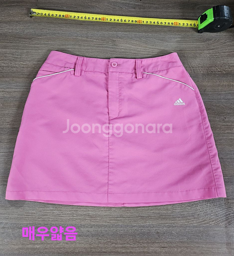 아디다스 골프 스커트 핑크 S (속바지X)--0