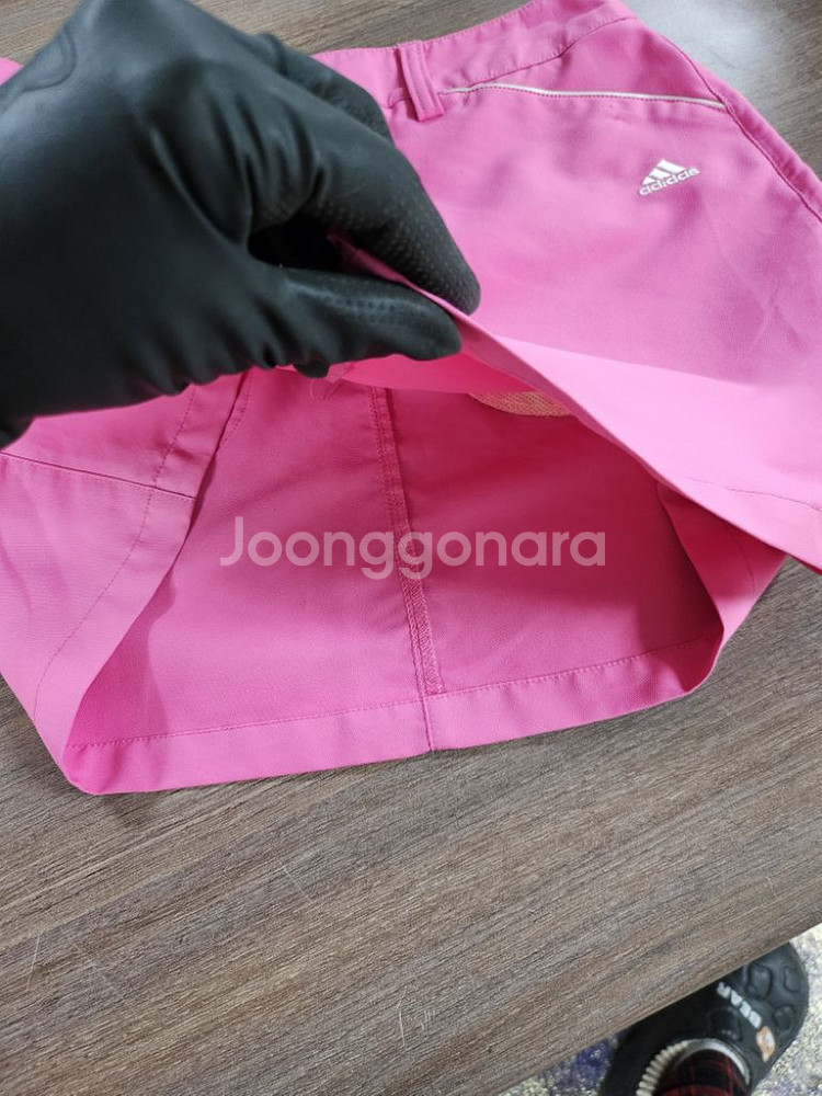 아디다스 골프 스커트 핑크 S (속바지X)--3