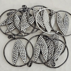 금속 펜던트 빅 원형바니 10개 일괄