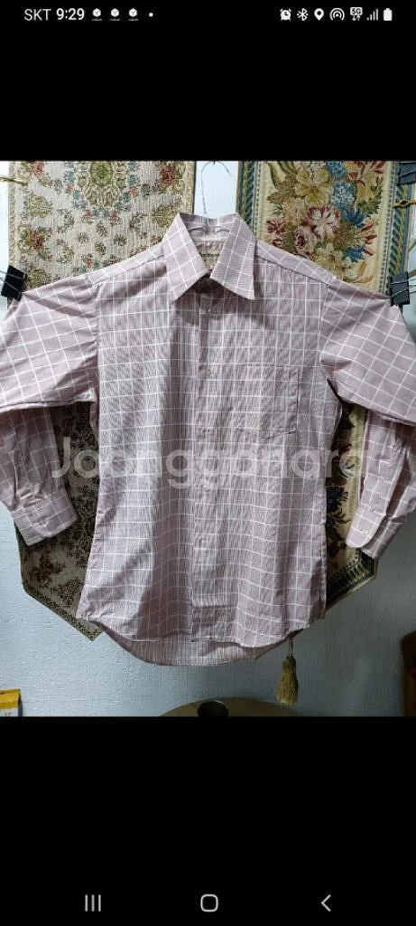 L van heusen 슬림핏 체크 셔츠 상태A--0