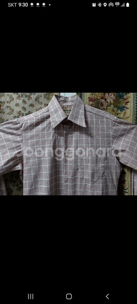 L van heusen 슬림핏 체크 셔츠 상태A--3