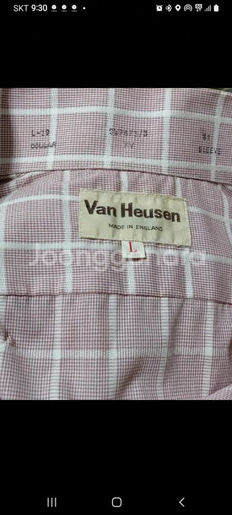 L van heusen 슬림핏 체크 셔츠 상태A--6