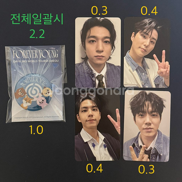 데이식스 대구 콘서트 포에버영 막콘 대구콘 입장기프트--0