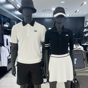 PXG 골프 여성 썸머 미들 슬리브 폴로 스웨터