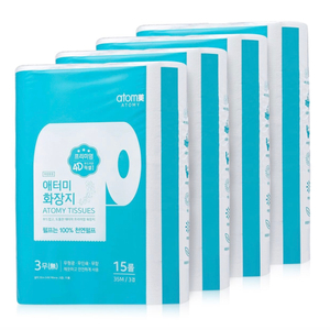 애터미 화장지 4D(35M x 15롤) x 4팩