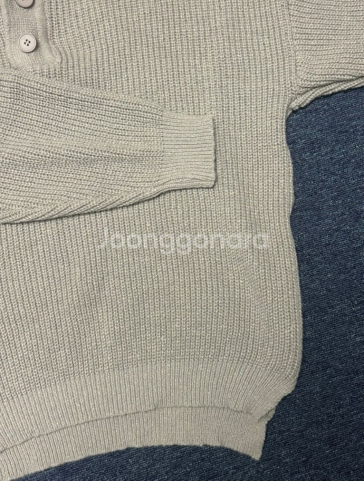 [새상품] 오버핏 카라 니트 그레이 L 100--3
