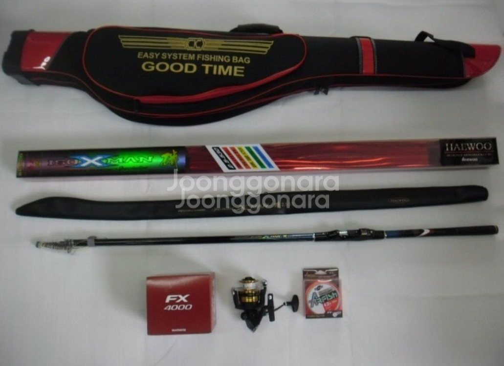 낚시가방+해우기2.5호-530+시마노4000번+일산원줄--0