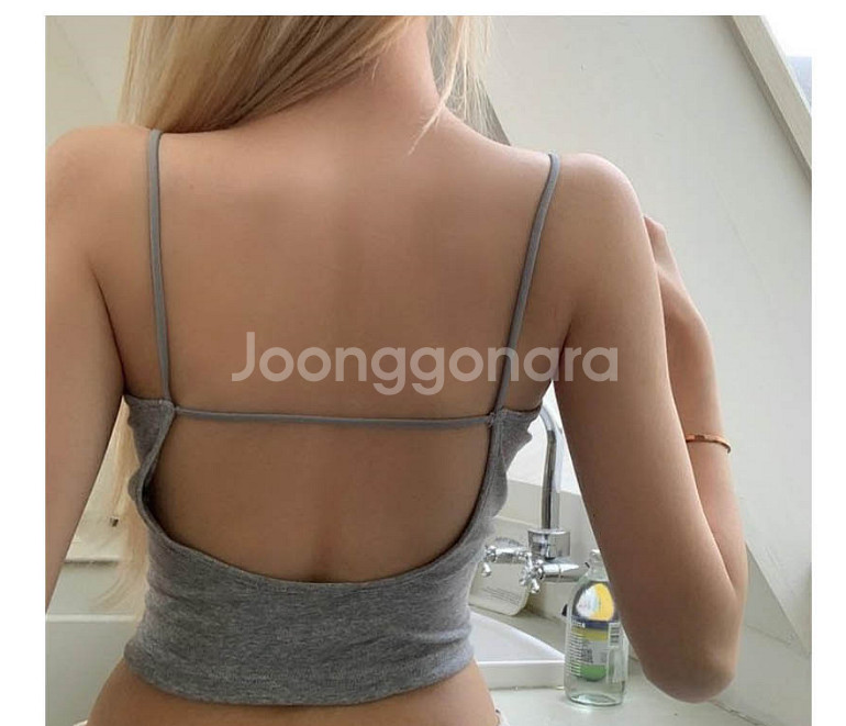 1+1 섹시뒤태 등파인 여리 크롭 레이어드나시세트--4
