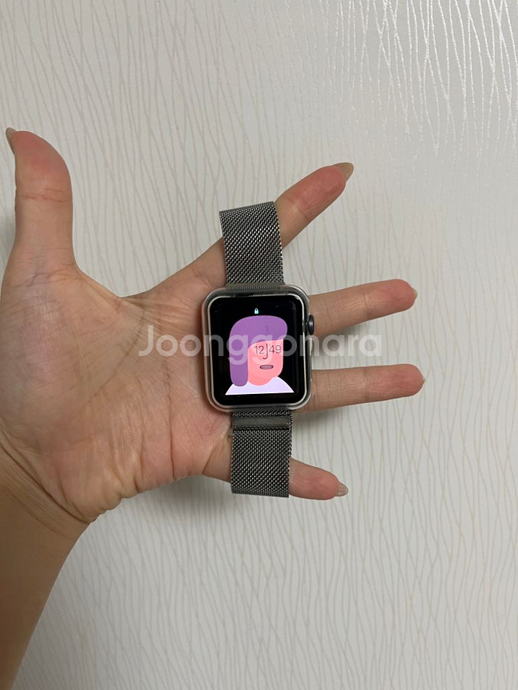 애플워치시리즈3 42MM +신지모루케이스+충전기--0