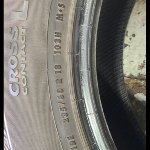중고타이어2개 235/60R18