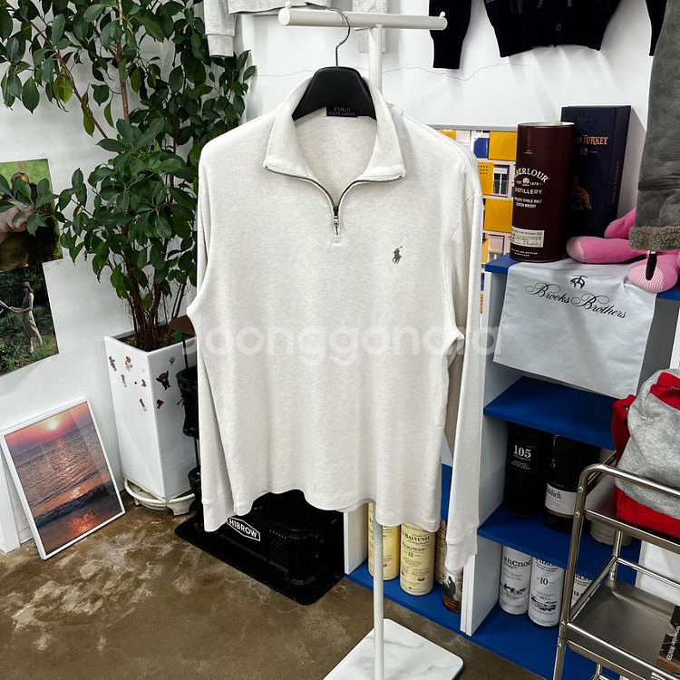 폴로랄프로렌 코튼 풀오버 하프집업 L--0