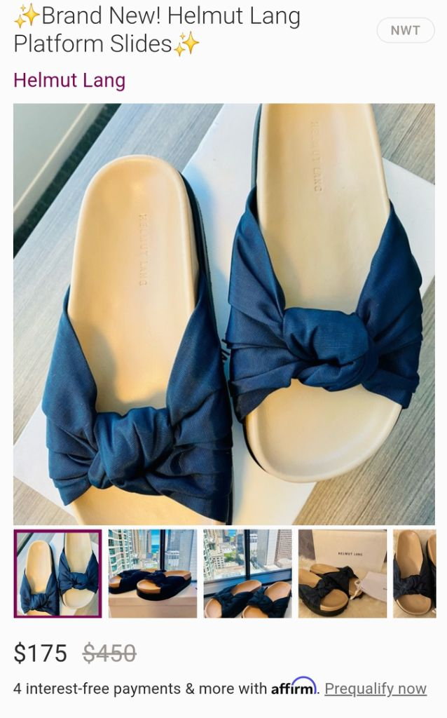 헬무트랭 슬리퍼 샌들 37 235 HELMUT LANG--4