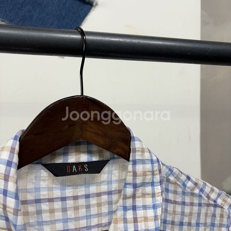 (95) 닥스 여성 봄 여름 시어서커 린넨 체크셔츠자켓--1