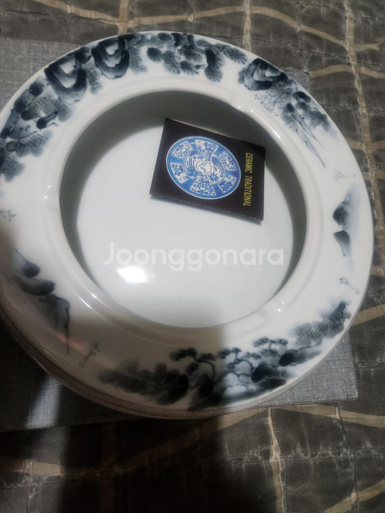 명품 도자기 재털이 엔틱 골동품--0