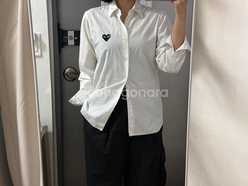 플레이 꼼데가르송 블랙와펜 셔츠 S--1