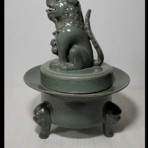 골동품 고려청자사자향로