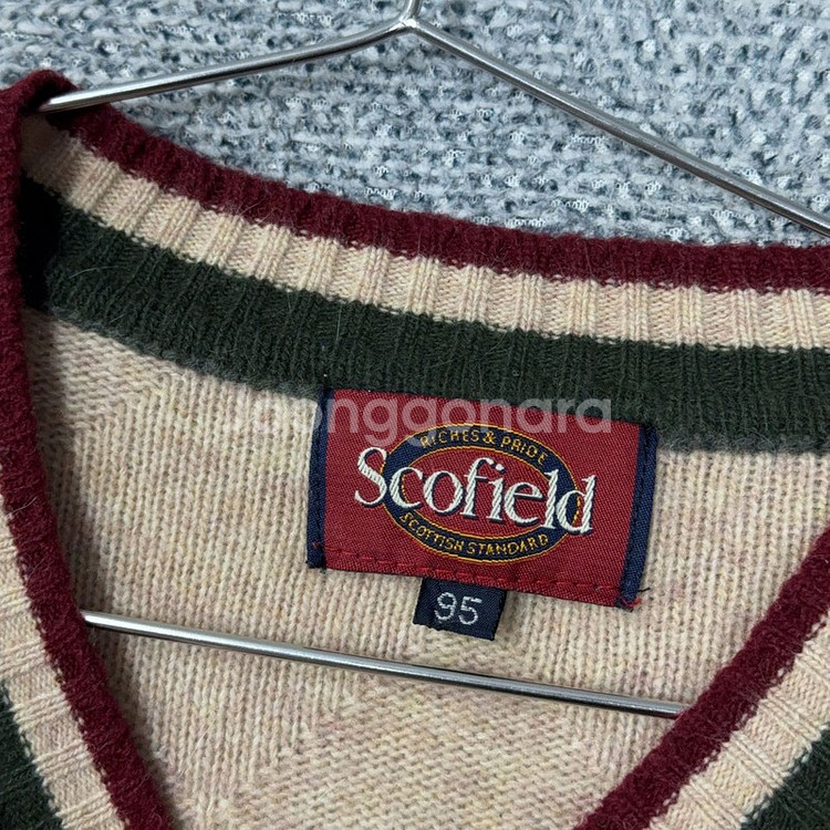 [스코필드] 빈티지 브이넥 베이지 니트 95--2
