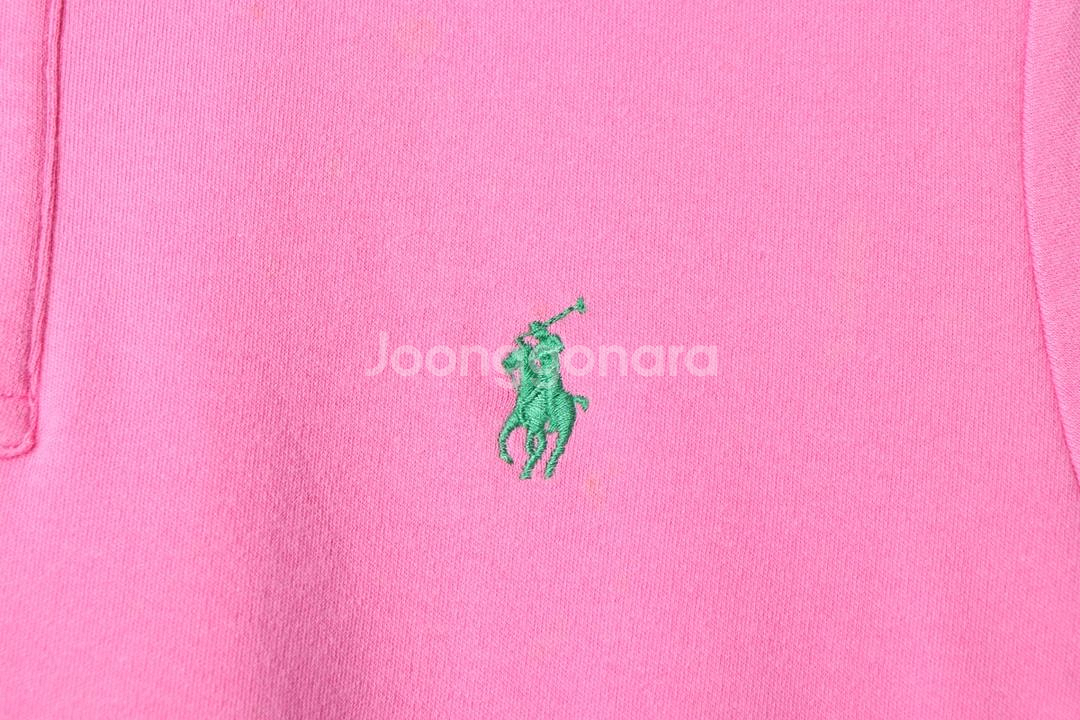 (L) 폴로 랄프로렌 반팔 카라 티셔츠 작은오염 핑크--4