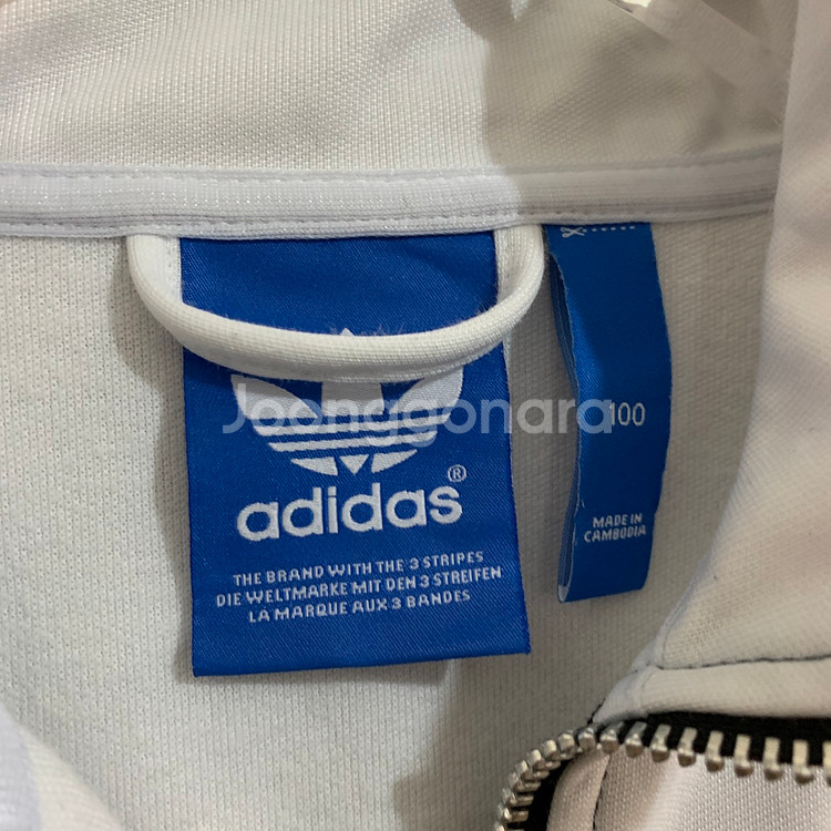 100 L 아디다스 83 유로파 흰검 트랙탑 져지 자켓--3