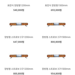 장방형 경광등 팝니다 (노랑)&(파랑)