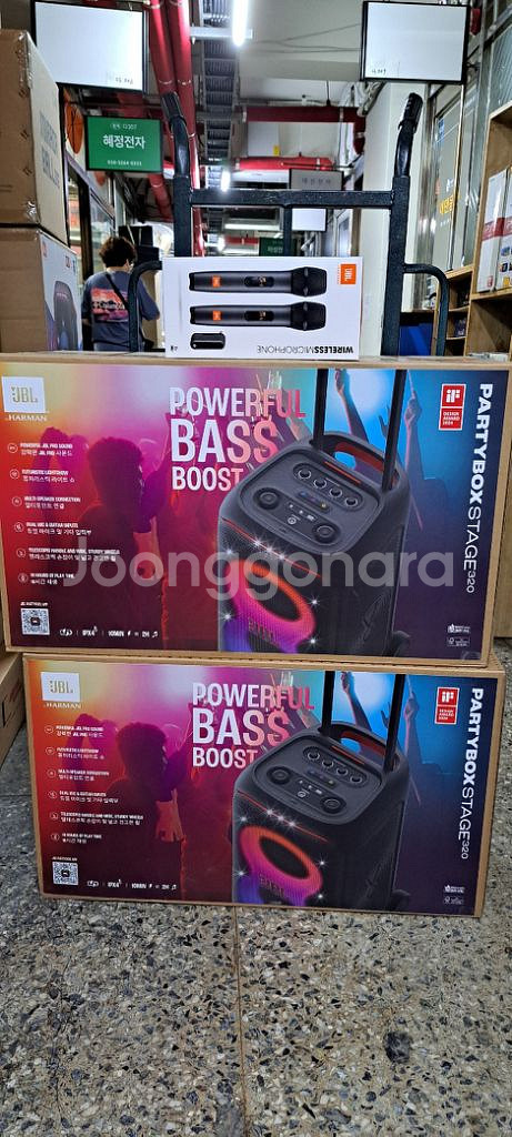 jBL 파티박스320 +jBL AS3 무선마이크--0