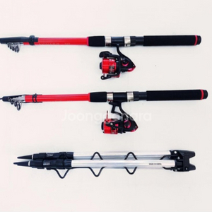 (택포)원투대3.4m 2대+4000번릴2대+릴줄+받침대