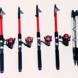 원투낚시대3.4m4대+4000번릴4대+릴줄+삼각받침대