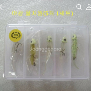 야광 풀치 지그헤드+웜세트 5마리