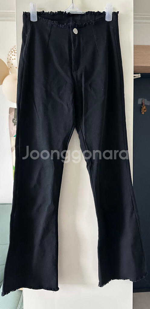 블랙 부츠컷 팬츠 바지 스판끼--0