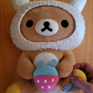 리락쿠마인형 딸기토끼리락쿠마인형