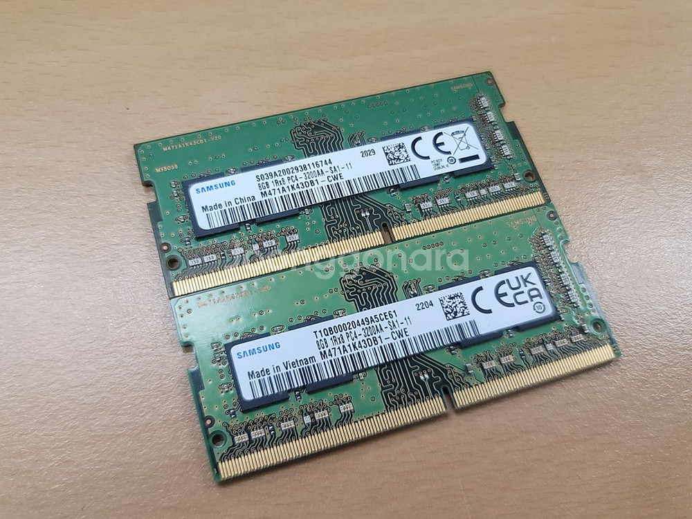 노트북용 ram ddr4 8gb 3200aa * 2개--1