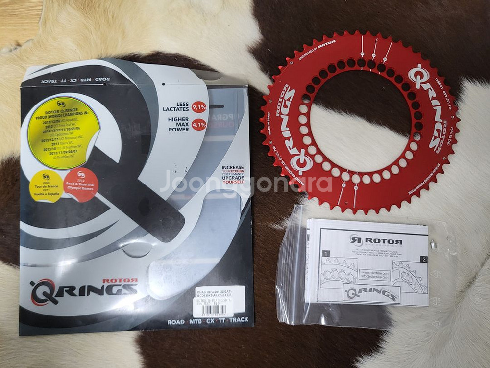 ROTOR Q-RING AERO 타원형 체인링 레드--0