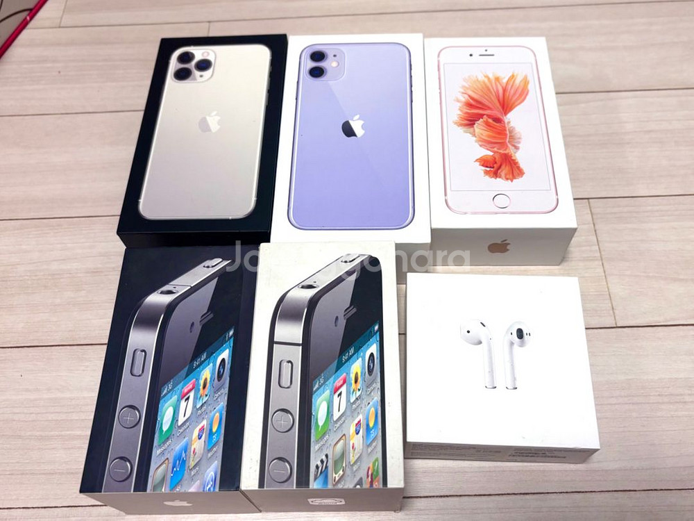 아이폰4,4s,6s,11,11pro,에어팟 공박스 정품--0