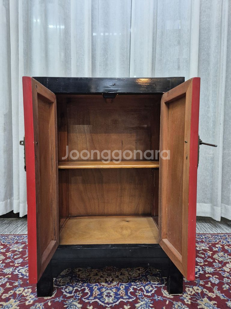 고가구 인테리어 레드 나비장--3