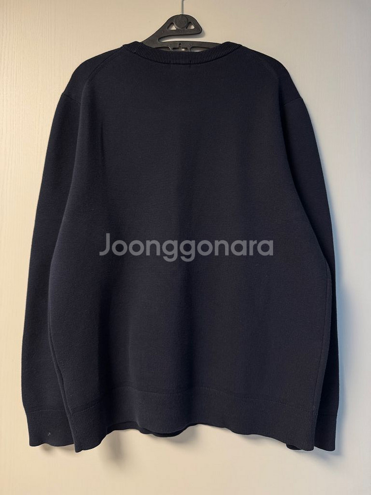 (XL) 남성 워셔블 코튼 니트 네이비 한번 착용--3