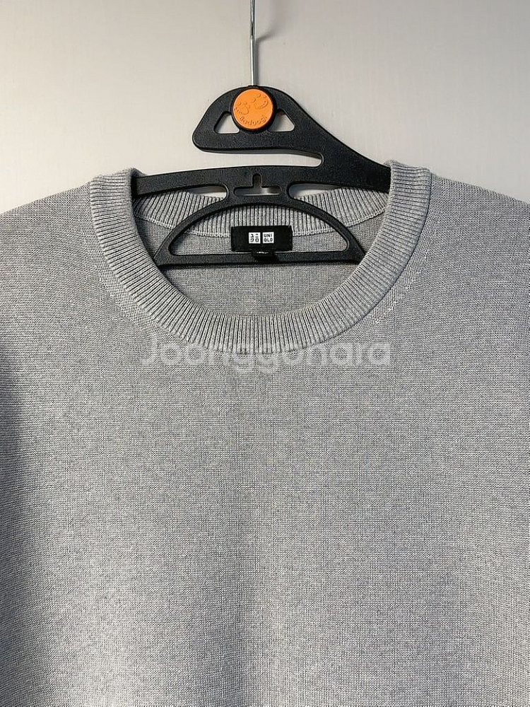 (XL) 남성 워셔블 코튼 니트 그레이 한번 착용--2