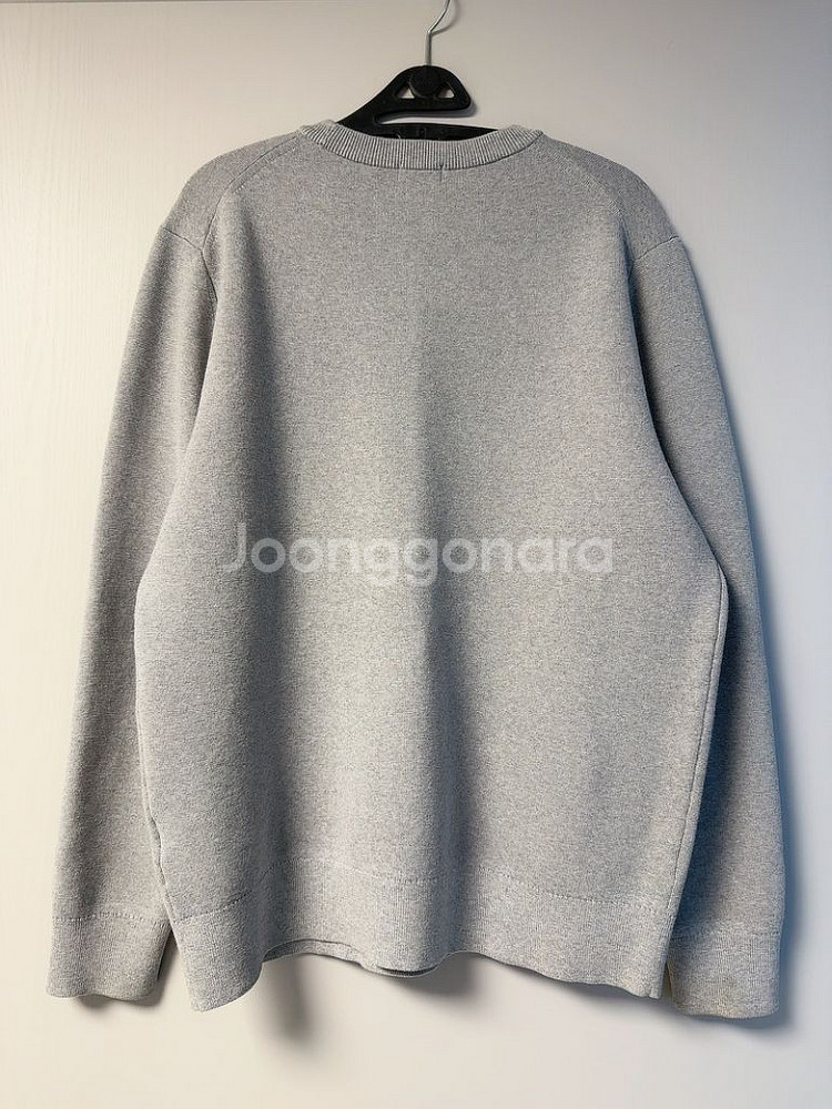 (XL) 남성 워셔블 코튼 니트 그레이 한번 착용--3