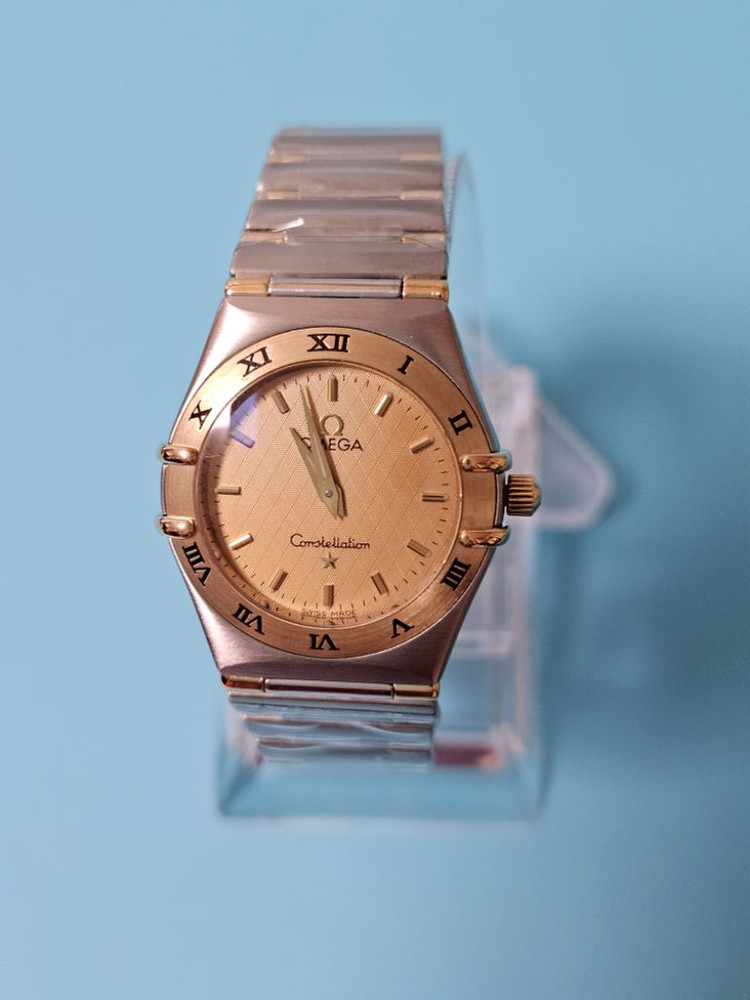 오메가 컨스틸레이션 18K 하프바 여성 콤비메탈 시계--1