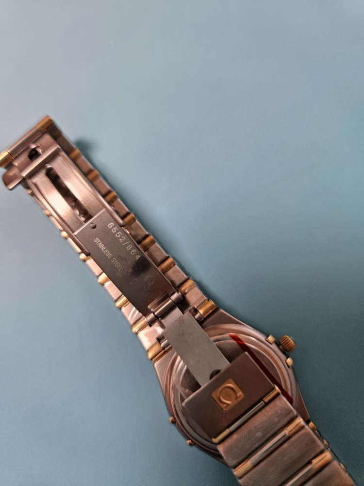 오메가 컨스틸레이션 18K 하프바 여성 콤비메탈 시계--3