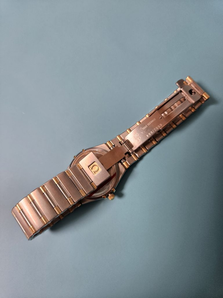 오메가 컨스틸레이션 18K 하프바 여성 콤비메탈 시계--7