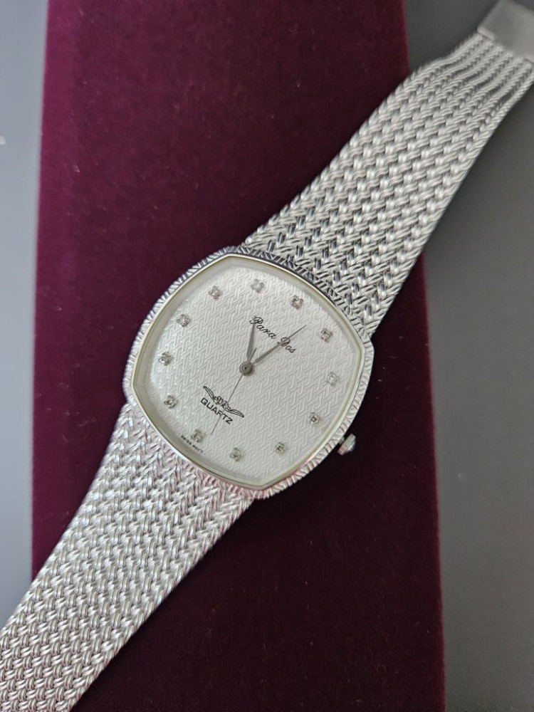 Para dos 남녀공용 보석백통 메탈 시계--1