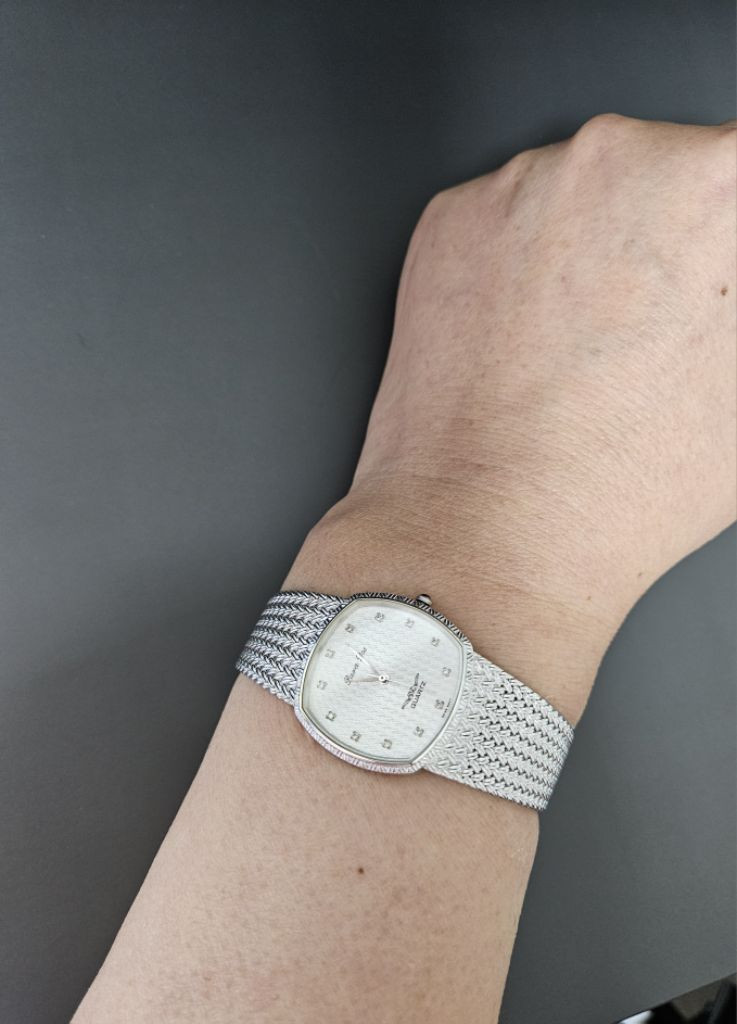 Para dos 남녀공용 보석백통 메탈 시계--8