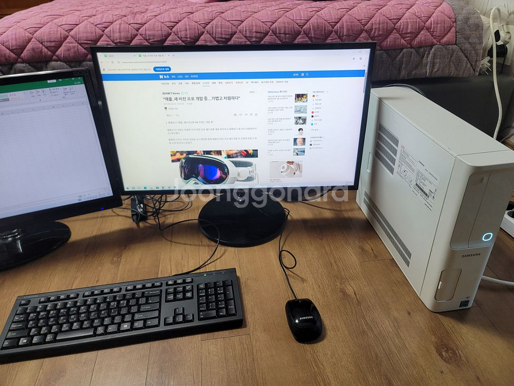 삼성 컴퓨터 듀얼모니터 풀세트 골드 G6405 cpu--5